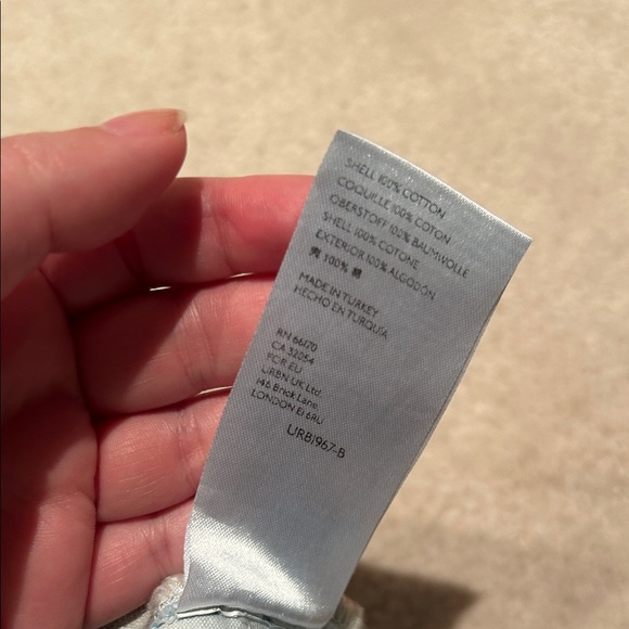 100% Cotton BDG Women's Striped Jean Shorts - Gray, Tan, Orange - Picture 4 of 5